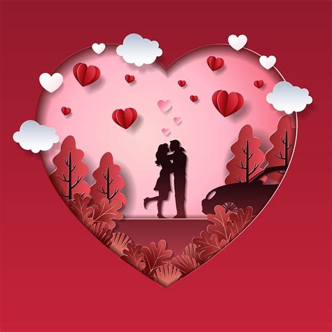 Valentine Couple In Love Scenery 1849612 Vector Art At Vecteezy