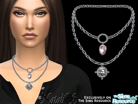 Coin Pendant Chain Necklace By Natalis At Tsr Sims 4 Updates