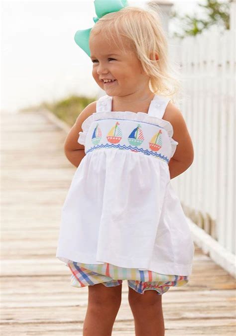 Shrimp And Grits Kids Girls Smocked And Appliqued Childrens Clothing