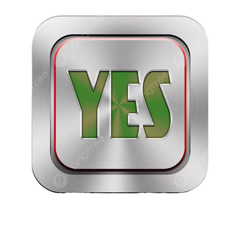 Yes Aluminum Glossy Icon Yes Correct Button Iron Cursor Png