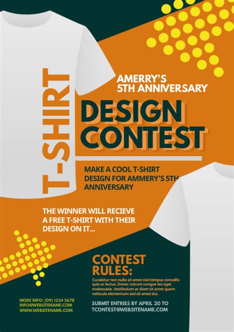 T Shirt Design Contest Flyer Template Postermywall