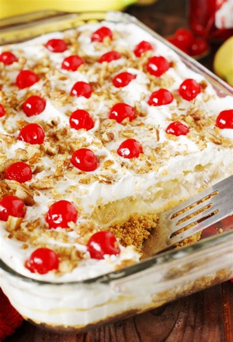 Works great in a baked pie shell also. banana split cake recipe with graham cracker crust