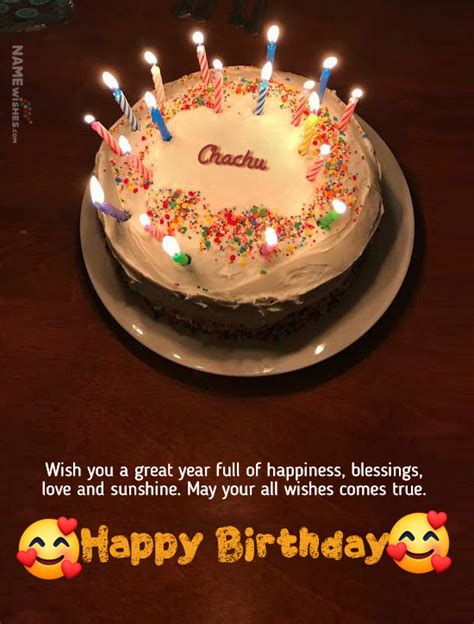 Special Happy Birthday Wishes And Chocolate Cake For Chachu