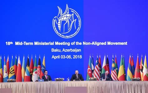 In 2018, the movement had 125 members and 25 observer countries. President Aliyev attends Non-Aligned Movement Mid-Term ...