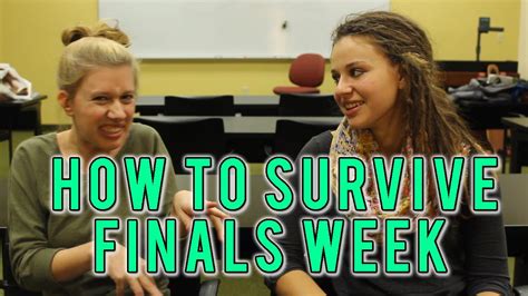 How To Survive Finals Week Youtube