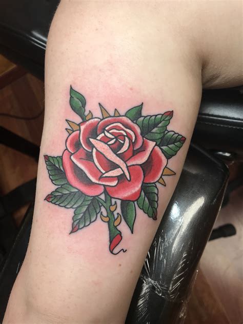 Dagger and rose tattoo tattoos meanings y n tattoodonkey dagger tattoo. American traditional rose tattoo | Traditional rose ...