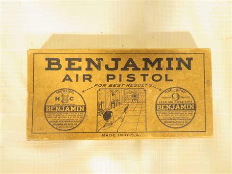 Benjamin Model 177 Air Pistol Mfg 1935 1941 In Orig Box Sku 1955