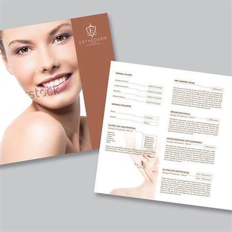 Spa Brochure Brochure Design Custom Brochures Folder Design Med Spa