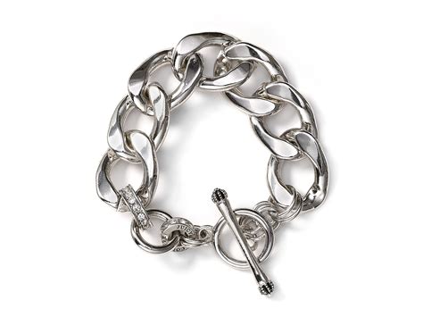 Juicy Couture Silver Chunky Link Bracelet In Silver Lyst