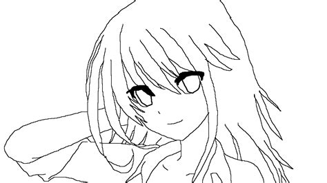 【anime illustration (line drawing & painting)】 this is misa. Anime Line Drawing at GetDrawings | Free download