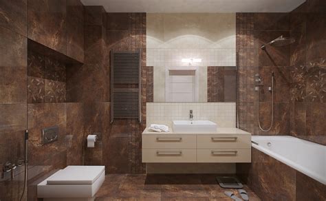 Take a look at the space just outside the bathroom to determine whether it might lend itself to a stylish little storage nook. Russian Apartment Master Bathroom 2 | Interior Design Ideas