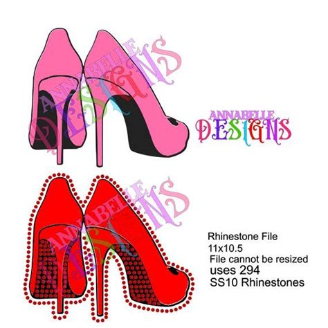 Free silhouette shape of the week. Heals, shoes, rhinestone, svg files, free, ladies, girls ...