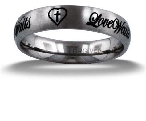 Rslw Forgiven Jewelrylove Waits Cursive Purity Band Stainless Steel