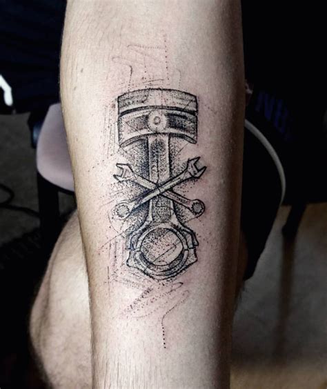 Piston Tatoo Tatuagem Mecânica Tatuagem De Pistão Motor De Tatuagem