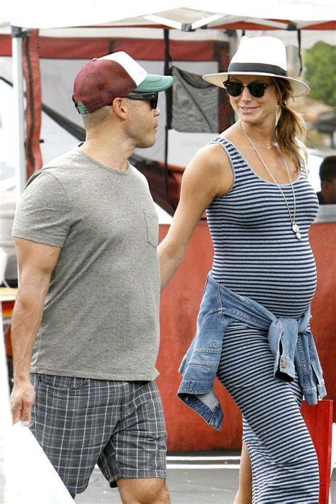 Pregnant Stacy Keibler Shopping At The Farmers Market In Beverly Hills