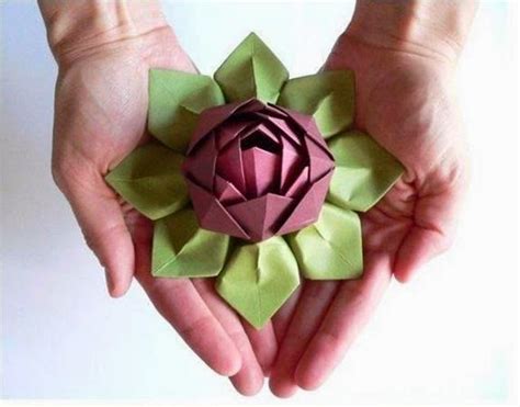 Diy Origami Lotus Flower The Idea King