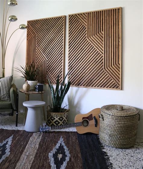 Wood Art Wood Wall Art Geometric Wood Art Geometric Wall Art