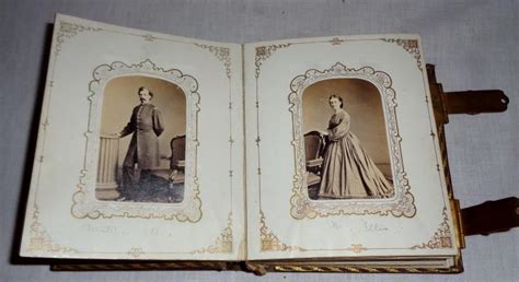 lot civil war era photo album with cdv s and tintypes soldier and wife etc