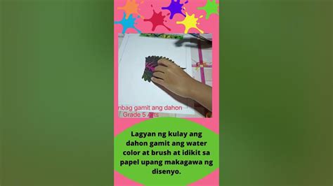 Paglilimbag Gamit Ang Dahon Arts 5 Elaissa Marie Shorts Short Art