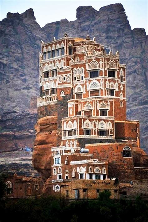 Wadi Dhar Rock Palace Yemen Wadi Dhahr Is Located 14 Km To The