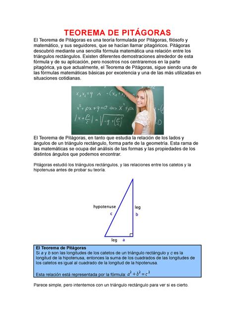 Teorema De PitÁgoras Teoría De Pitágoras Teorema De PitÁgoras El