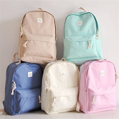 Students Canvas Backpack Se8580 Cute Backpacks For School Student