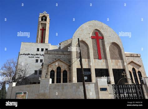 Al Bishara Greek Orthodox Church Jabal Al Weibdeh Amman Jordan Stock