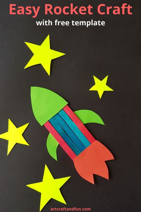 How To Make Rocket Craft For Preschoolers With Free Template In 2020