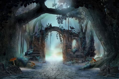 Archway In An Enchanted Forest Stunning Wall Mural Photowall