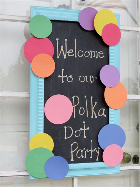 Polka Dot Party Sign Polka Dot Birthday Polka Dot Party Decorations