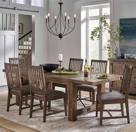 Modus International Autumn Rustic Solid Wood 7 Piece Dining Table Set