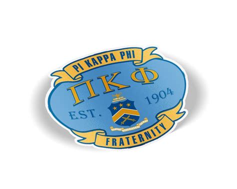 Pi Kappa Phi Banner Crest Shield Decal Sale 695 Greek Gear