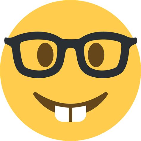 Nerd Face Emoji Clipart Free Download Transparent Png Creazilla