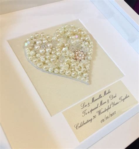 Pearl anniversary gifts with 30th anniversary wording include the 30th anniversary heart token; Items similar to 30th pearl wedding Anniversary Gift ...