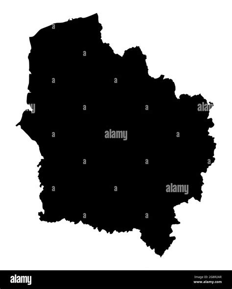 Mapa De Silueta Oscura De Hauts De France Aislado Sobre Fondo Blanco Francia Imagen Vector De