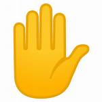 Emoji Hand Raised Icon Google Clipart Hands
