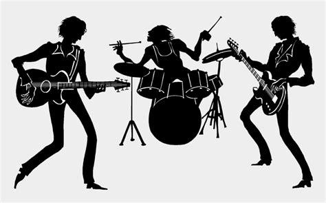 Concert Band Clip Art Silhouette Rock Band Cliparts And Cartoons Jingfm
