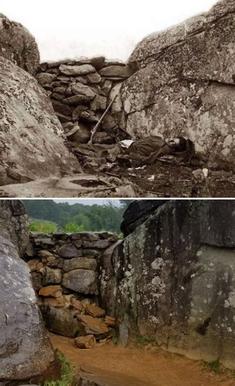Devils Den A Famous Photo From The Battle Of Gettysburg Then Vs Now