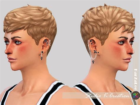 Cross Chain Earring At Studio K Creation Sims 4 Updates