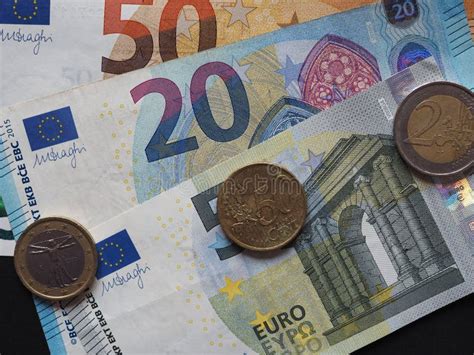 Euro Notes And Coins European Union Stock Photo Image Of Bill Spend
