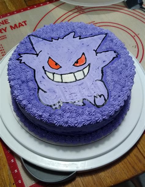 My Wife Made This Wicked Gengar Cake For My Sons Birthday Pokemon