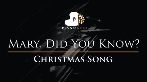 Mary Did You Know Christmas Song Piano Karaoke Instrumental Cover