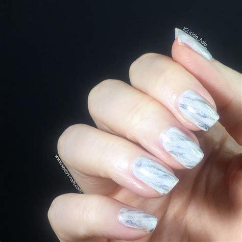 Hand Painted White Marble Nail Art Keelys Nails