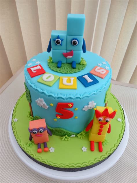 Number Blocks Tv Show Themed Cake Xmcx In 2021 Block Birthday Themed