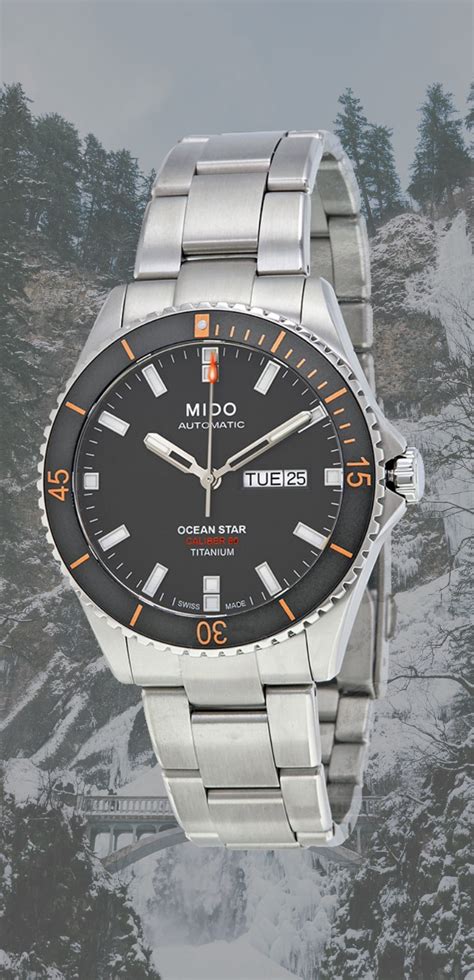 Titanium Mido Ocean Star Mens Dive Watch Automaticdivewatch Dive
