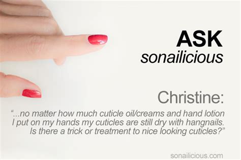 Polish remover can dry sensitive skin and cuticles. How to fix dry cuticles and hangnails if creams and oils ...