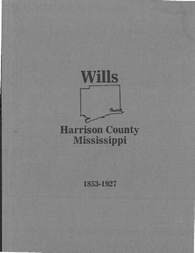 Harrison County Mississippi Wills 1853 1927