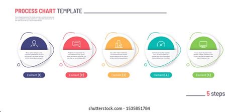 Vector Infographic Process Chart Template Four Stock Vector Royalty