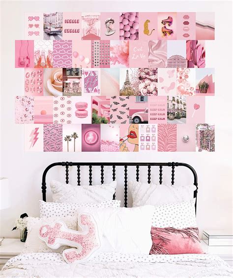 Haus And Hues Pink Aesthetic Wall Collage Kit Set Of 50 Aesthetic