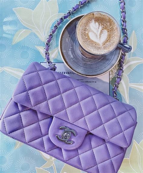 Chanel And Coffee Purple Bags Purple Bag Fancy Bags